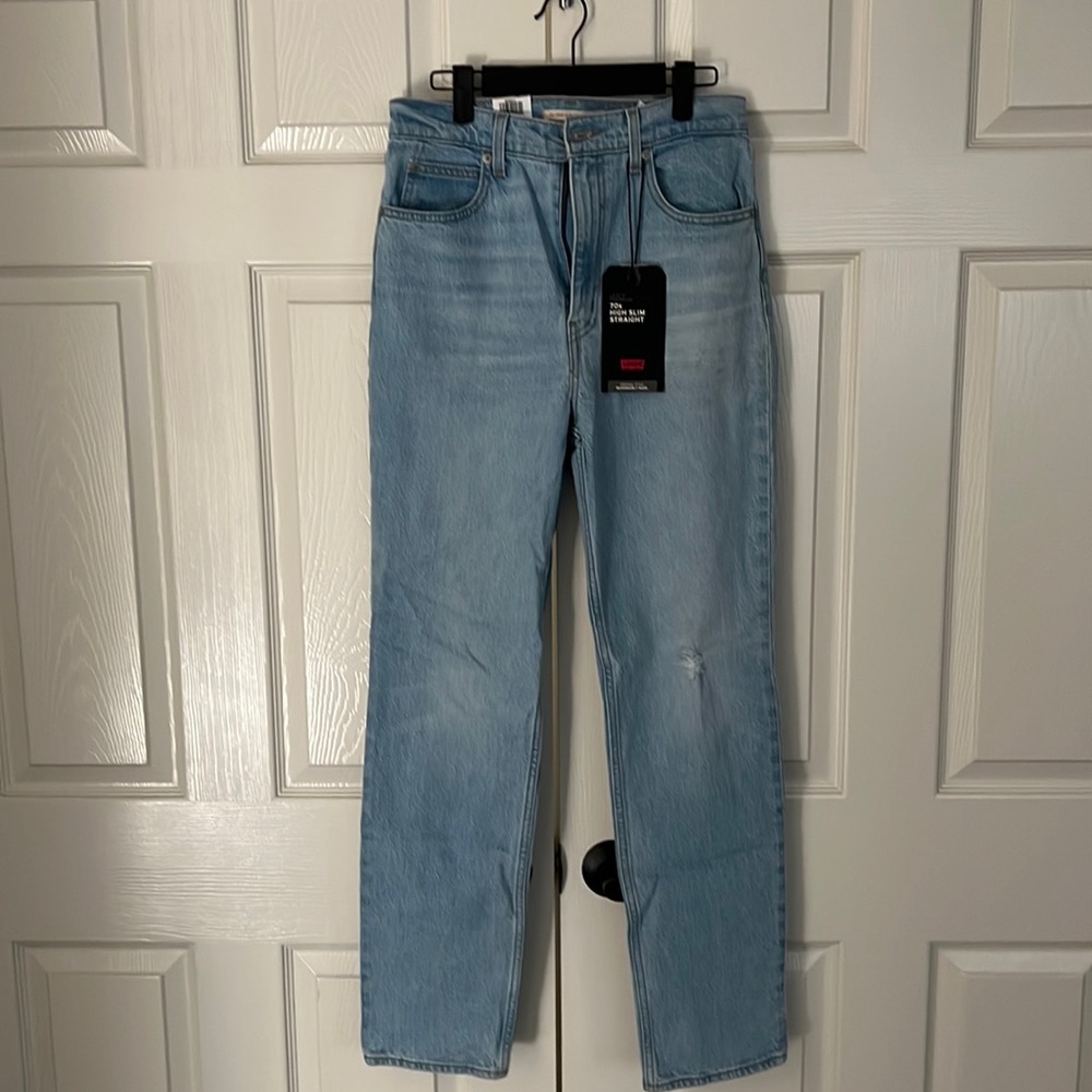 Levi’s 70s high slim straight light blue